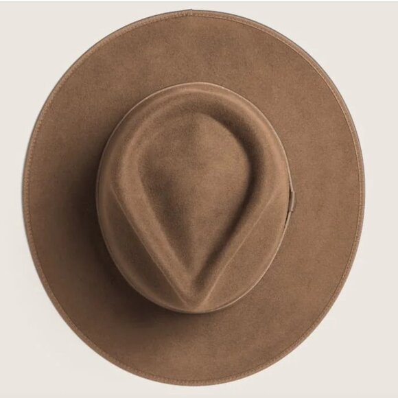 NWT  Will & Bear Calloway Widebrim Fedora Hat Tan / Brown Wool Size Small Unisex - Picture 7 of 12